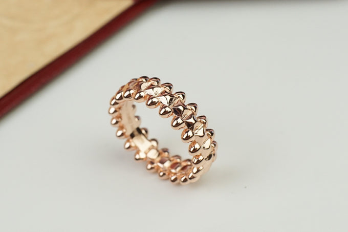 Studded Convertible Ring, Medium Model, White Gold Tone