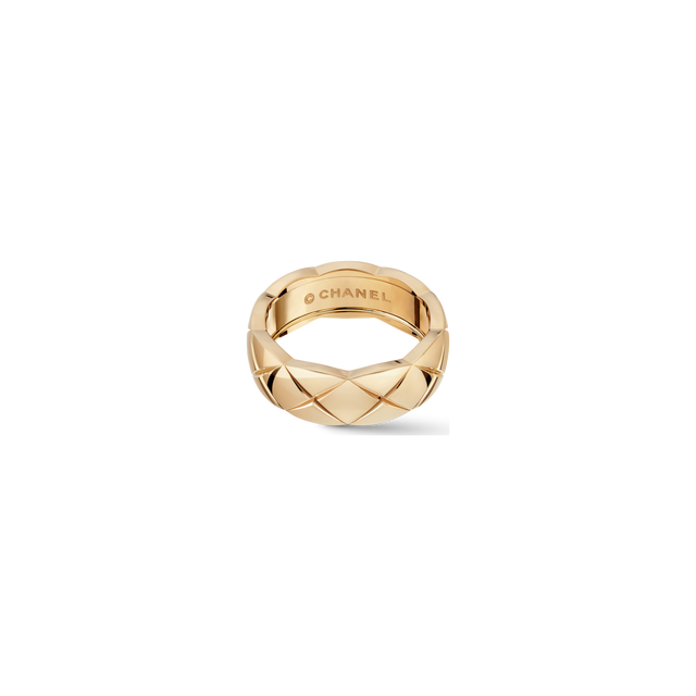 Quilted Pattern Ring, Rose Gold Tone