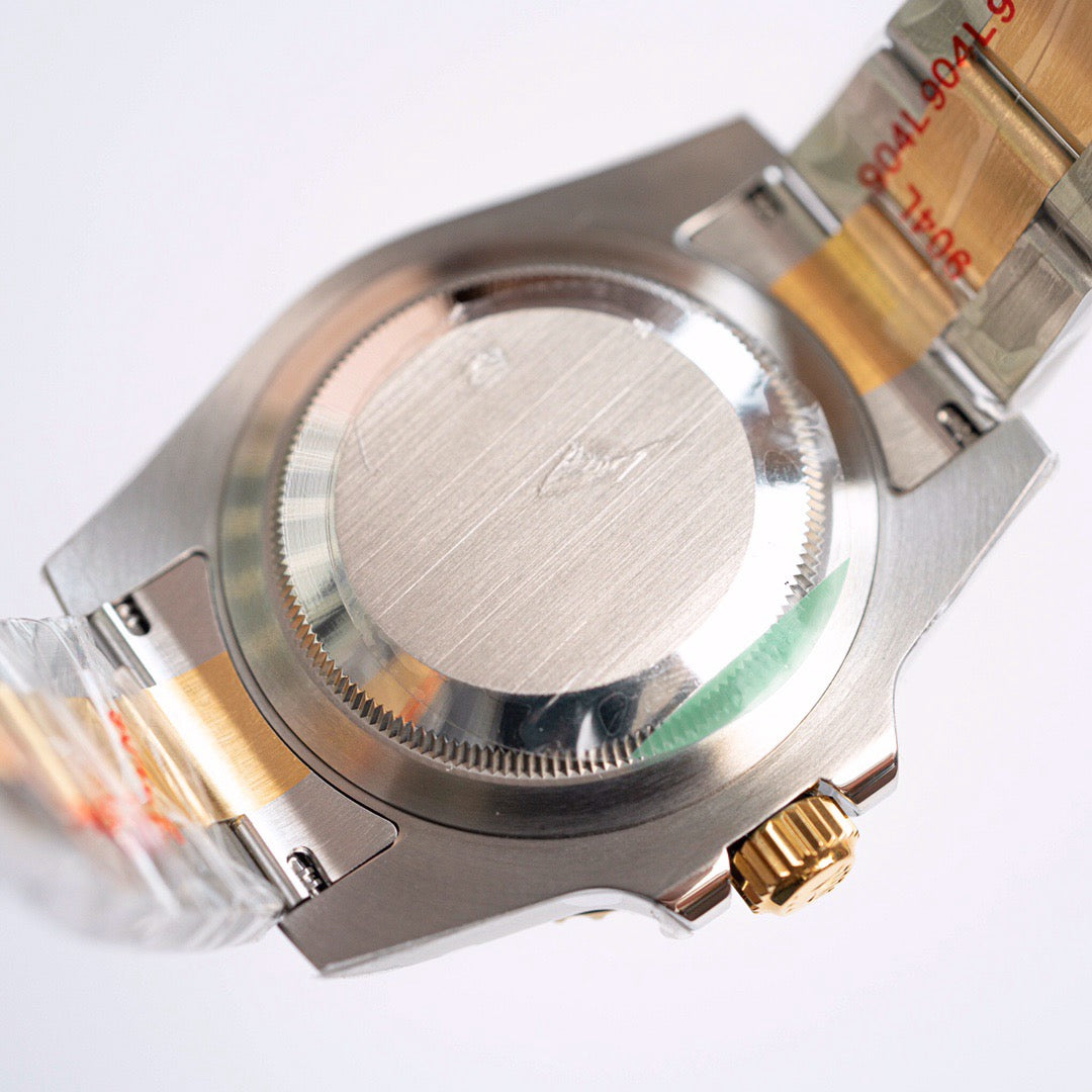 Dive-Style Watch, Yellow Gold Tone, Steel, 41 mm