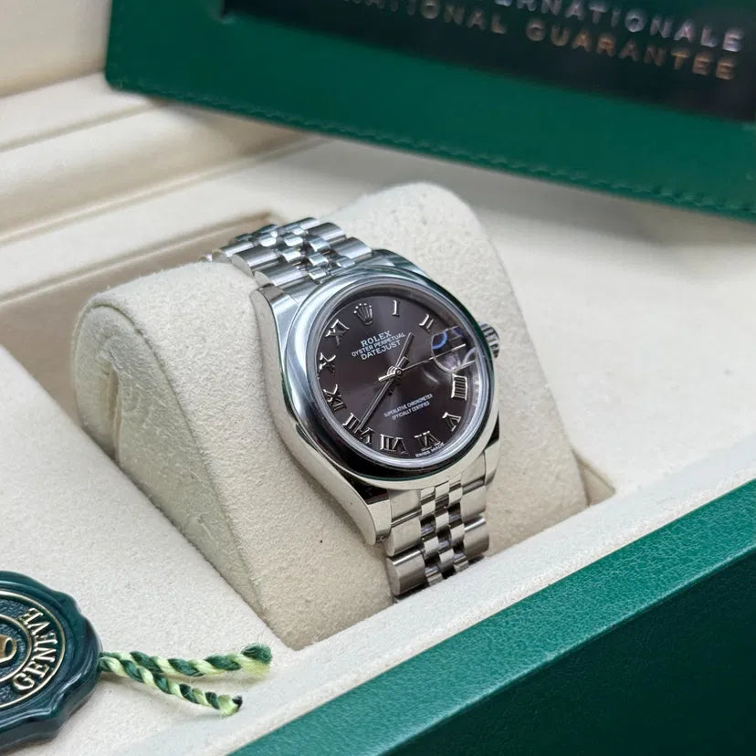 Classic Date Watch, White Gold Tone, Steel, White, 28-31 mm