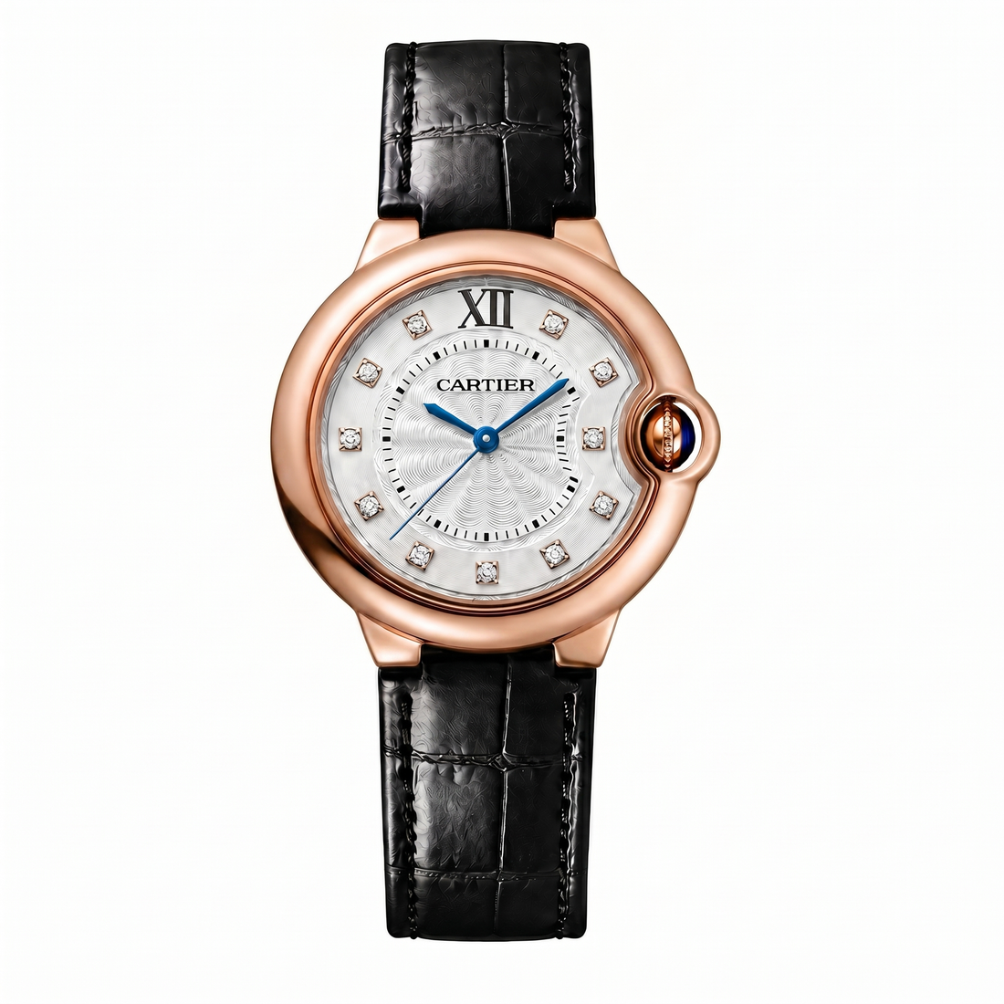 Round Domed Case Watch, Black