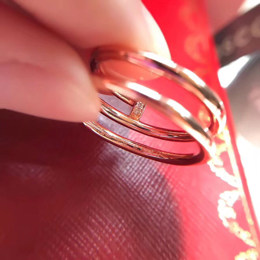 Wrapped Nail Ring, Stone-Set, Yellow Gold Tone