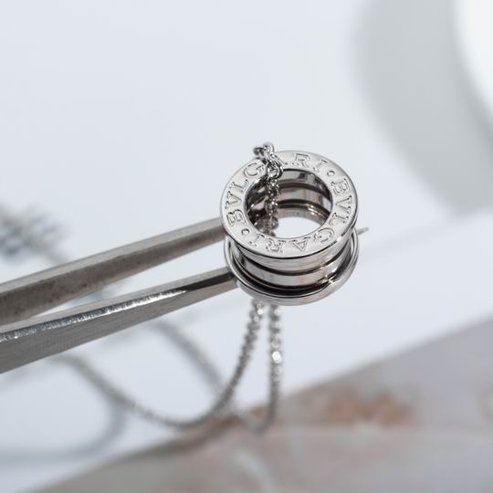 Spiral Pendant Necklace, White Gold Tone