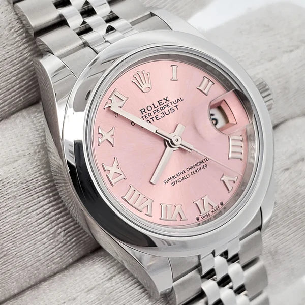 Classic Date Watch, Steel, 28 mm