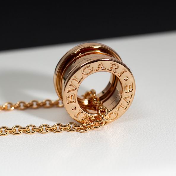 Spiral Pendant Necklace, Rose Gold Tone