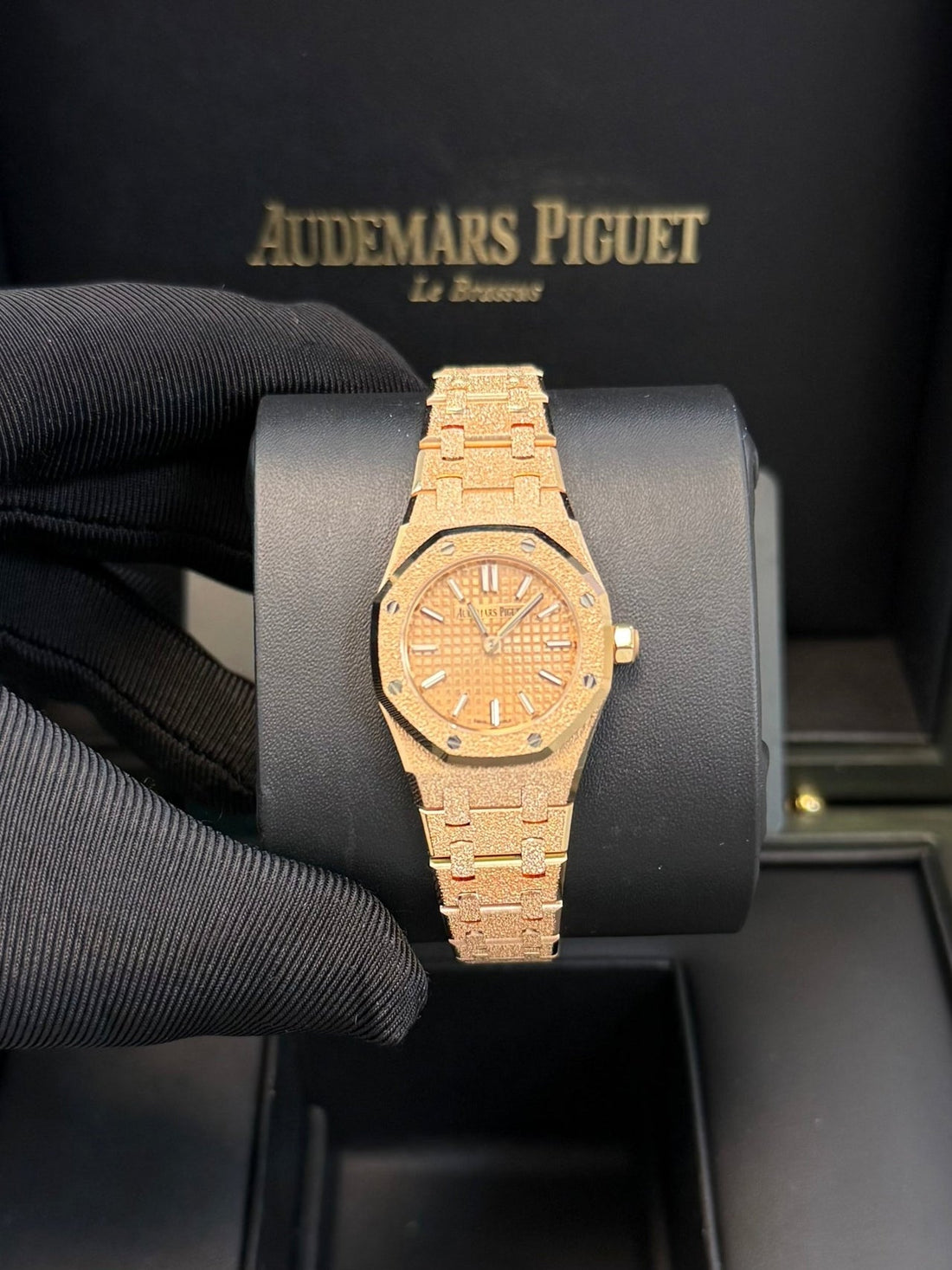 Octagonal Bezel Watch, Rose Gold Tone, 23 mm