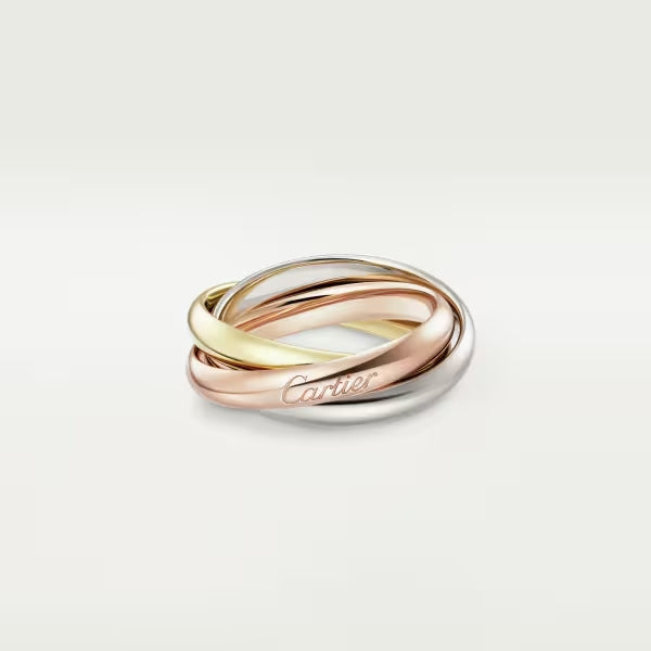 Three-Band Rolling Ring, Rose Gold Tone