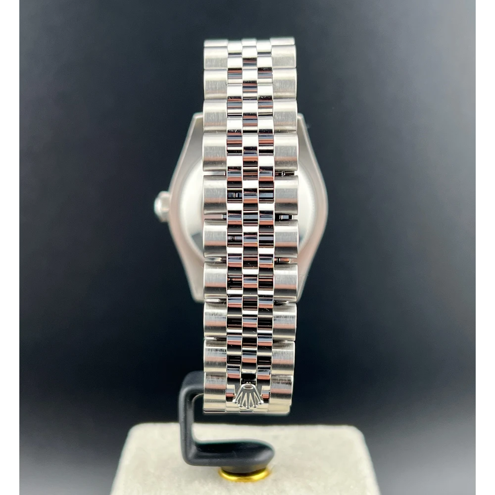 Classic Date Watch, White Gold Tone, Steel, White, 31 mm