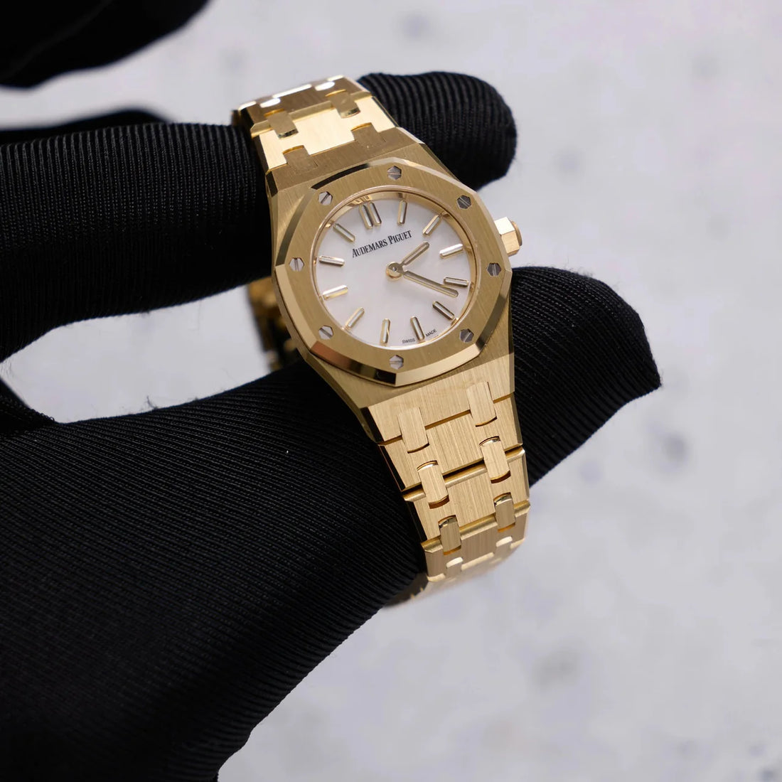Octagonal Bezel Watch, Yellow Gold Tone, 23 mm