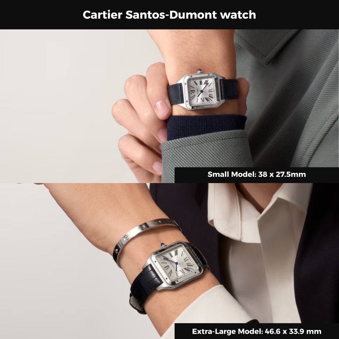 Slim Square Case Watch, Steel, Small Model