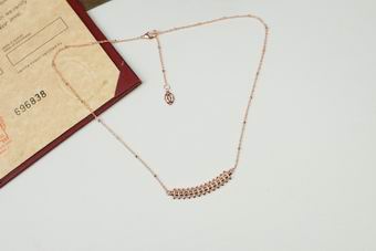 Studded Pendant Necklace, Rose Gold Tone