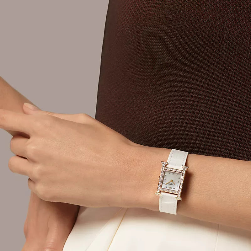 H-Case Watch, Rose Gold Tone, Small Model, 25 mm