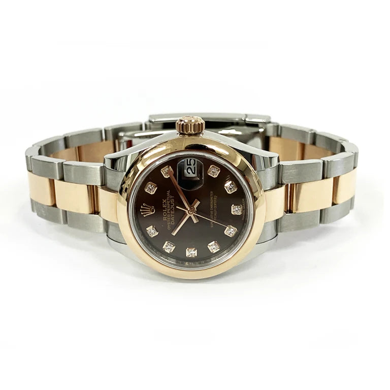 Classic Date Watch, Yellow Gold Tone, Steel, 31 mm