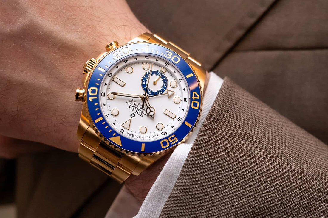 Regatta Bezel Watch, Yellow Gold Tone, 44 mm