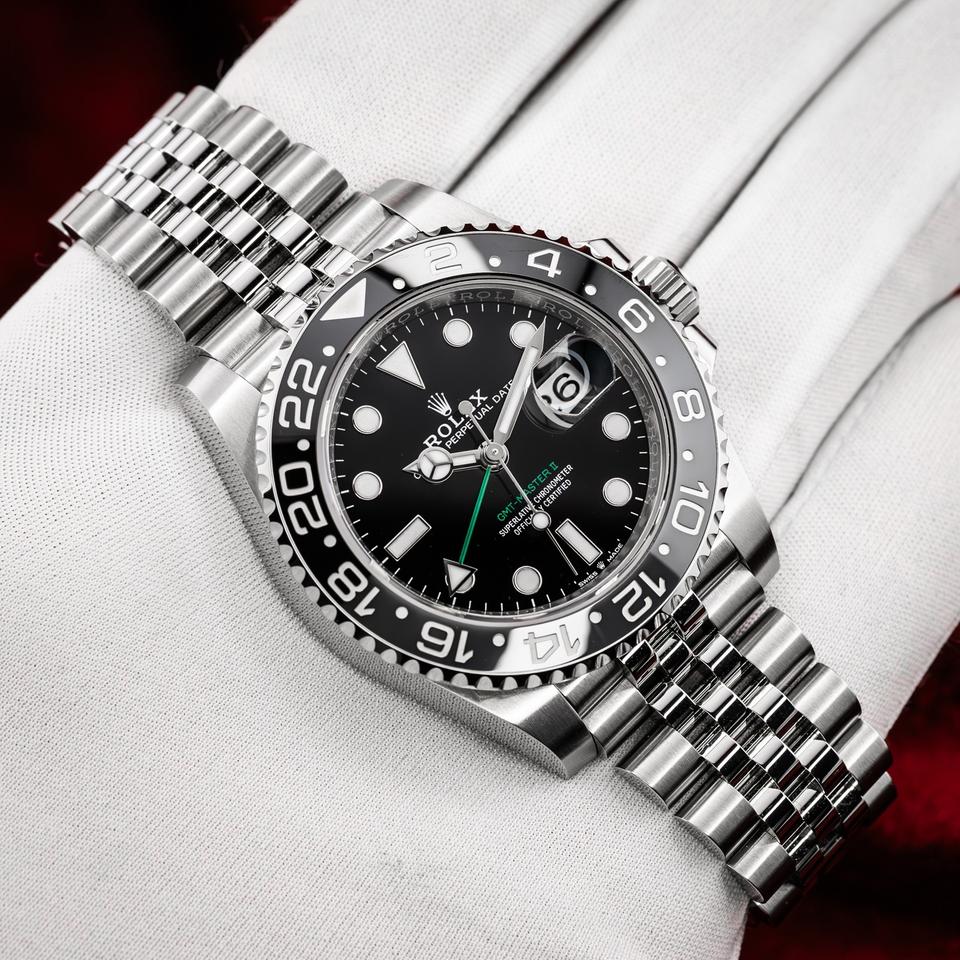Dual-Time Bezel Watch, White Gold Tone, Steel, White, 40 mm