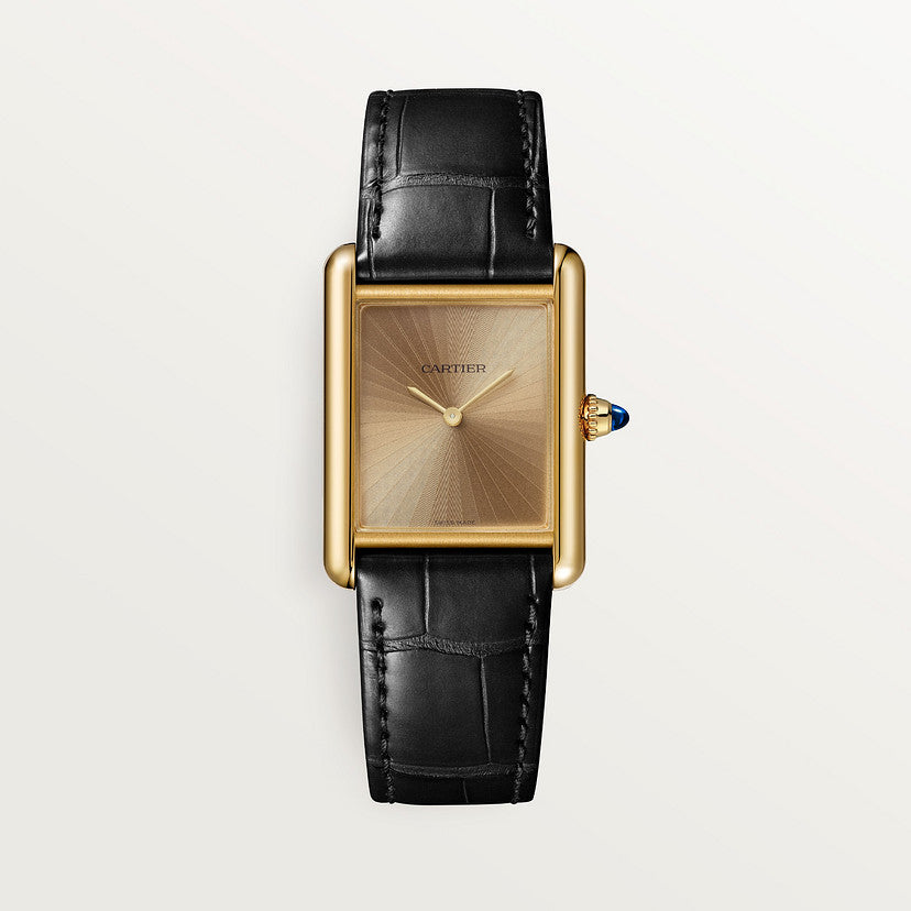 Rectangular Case Watch, Yellow Gold Tone
