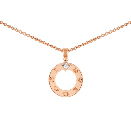 Chain Necklace, Rose Gold Tone, Stone-Set