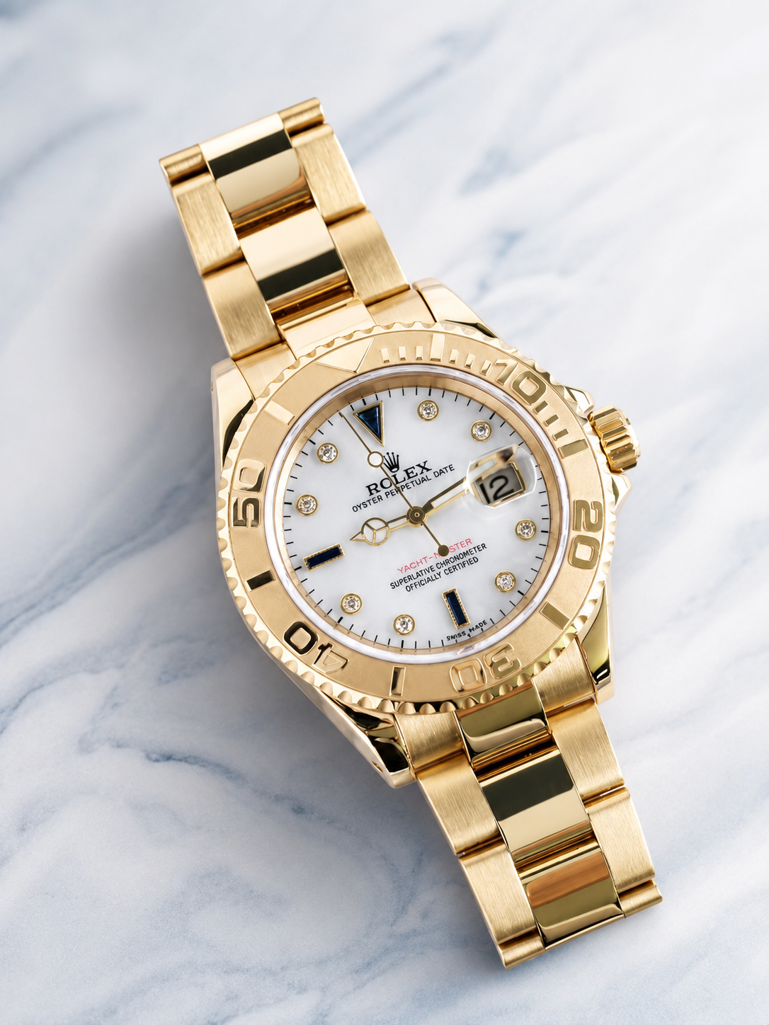 Regatta Bezel Watch, Yellow Gold Tone, 40 mm