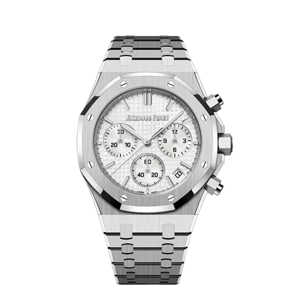Octagonal Bezel Watch, Steel, 41 mm