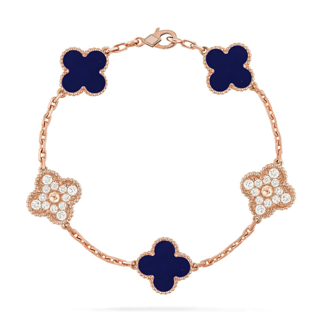Quatrefoil 5 Motifs Bracelet, Lapis Lazuli