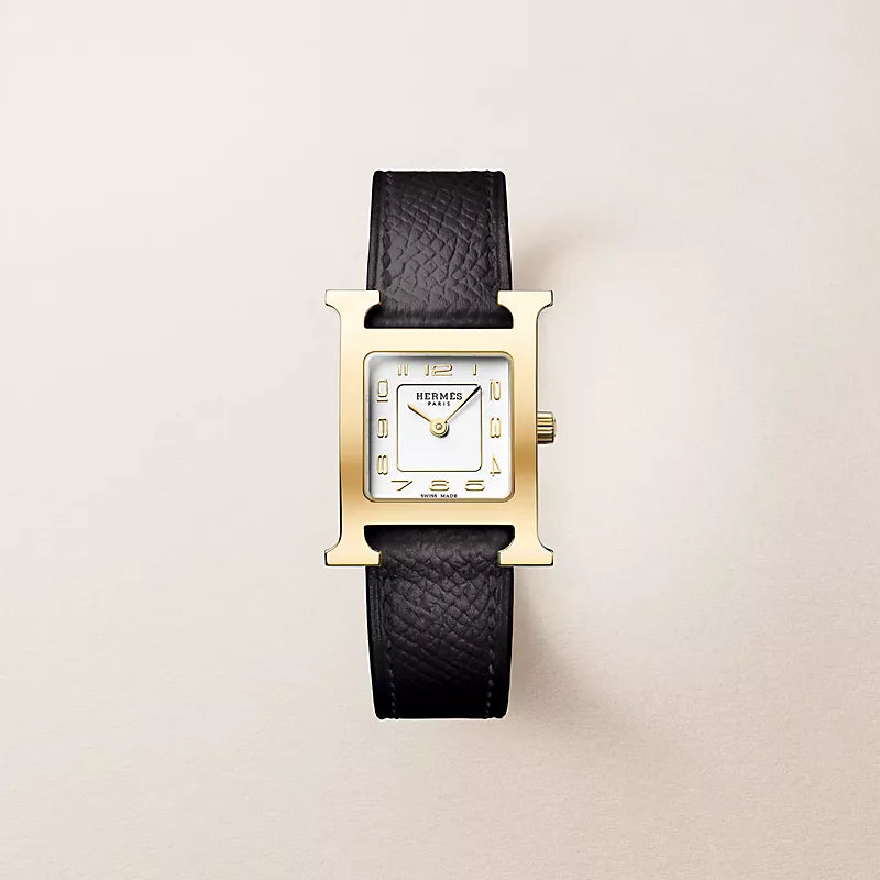 H-Case Watch, Yellow Gold Tone, Small Model, 25 mm