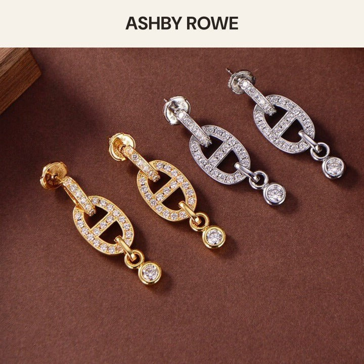 Chain-Link Pavé Earrings