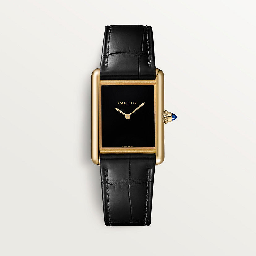 Rectangular Case Watch, Yellow Gold Tone, Medium Model