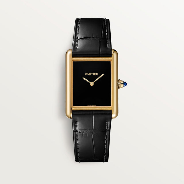 Rectangular Case Watch, Yellow Gold Tone, Medium Model