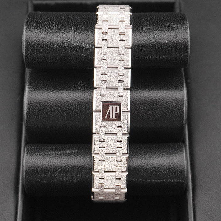 Octagonal Bezel Watch, White Gold Tone, White, 23 mm