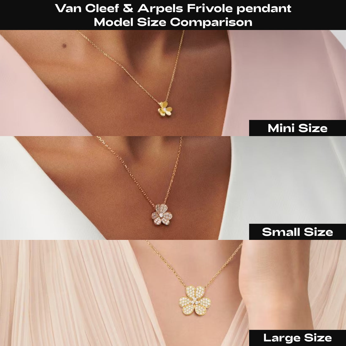 Petal Pendant Necklace, White Gold Tone