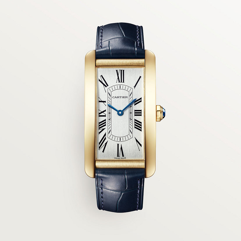 Rectangular Case Watch, Yellow Gold Tone, Large Model
