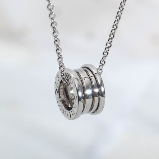 Spiral Pendant Necklace, White Gold Tone