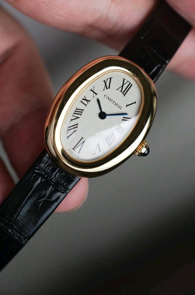 Oval Case Watch, 18K, Yellow Gold Tone, Small Model
