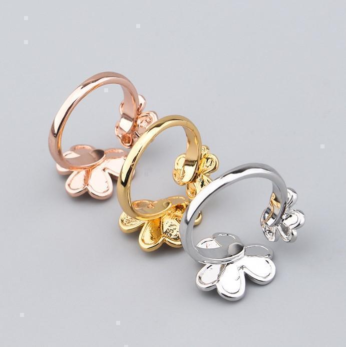 Petal Ring, Rose Gold Tone, Stone-Set