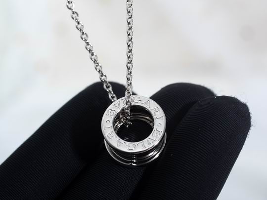 Spiral Pendant Necklace, White Gold Tone