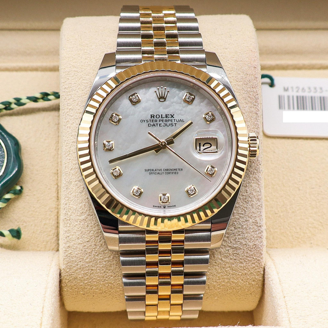 Classic Date Watch, Yellow Gold Tone, Steel, 41 mm