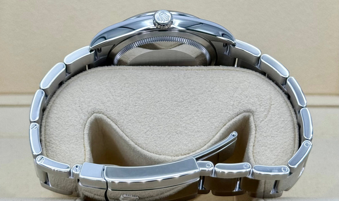 Classic Date Watch, White Gold Tone, Steel, White, 36 mm