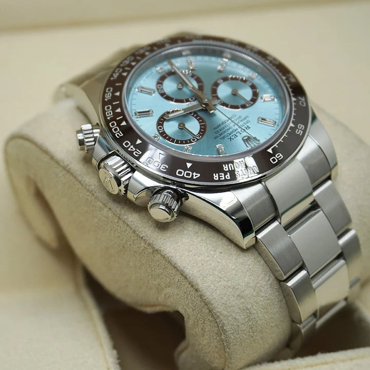 Chronograph Racing Watch, Platinum Tone, 40 mm