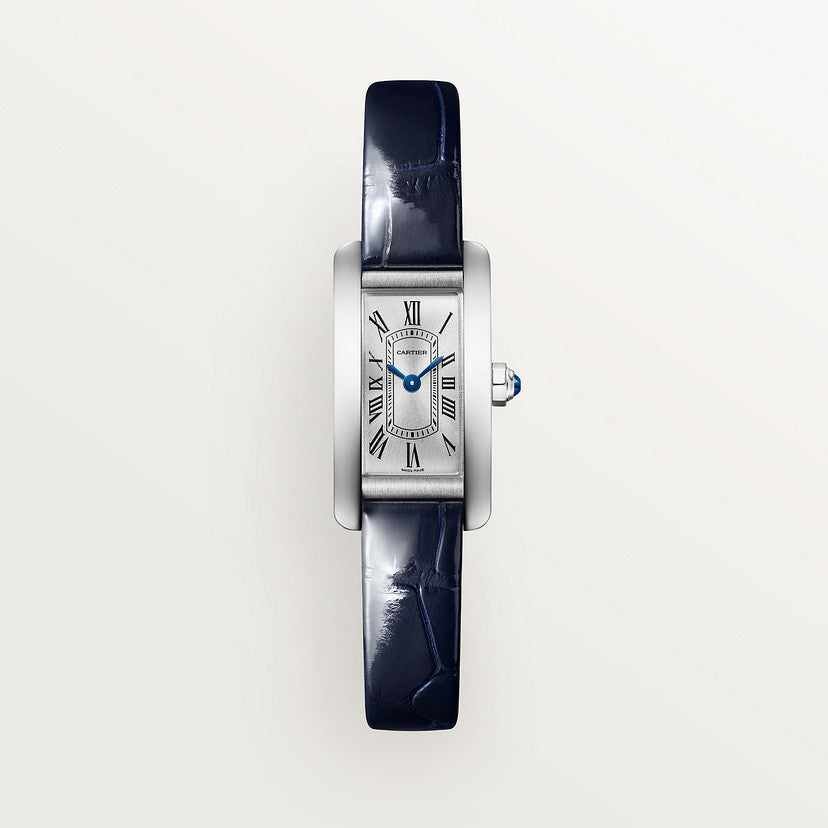 Rectangular Case Watch, White Gold Tone, White, Mini Model