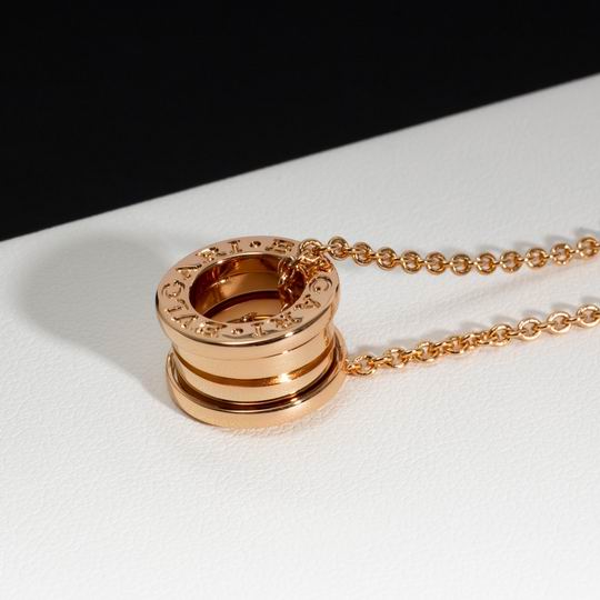 Spiral Pendant Necklace, Rose Gold Tone