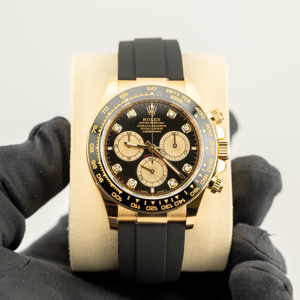 Chronograph Racing Watch, Yellow Gold Tone, 40 mm