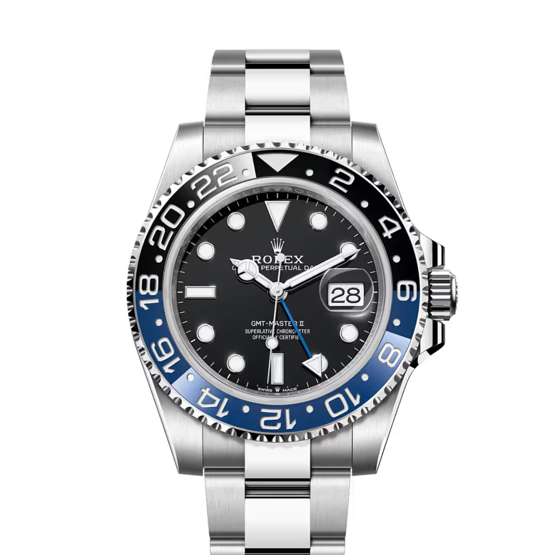 Dual-Time Bezel Watch, Steel, 40 mm