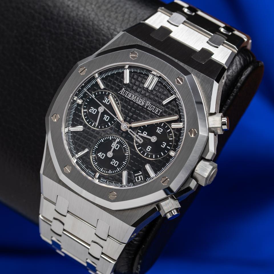 Octagonal Bezel Watch, Steel, 41 mm