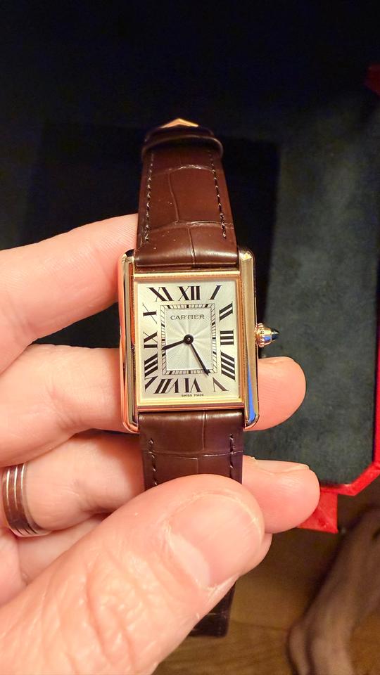 Rectangular Case Watch, Rose Gold Tone, Medium Model