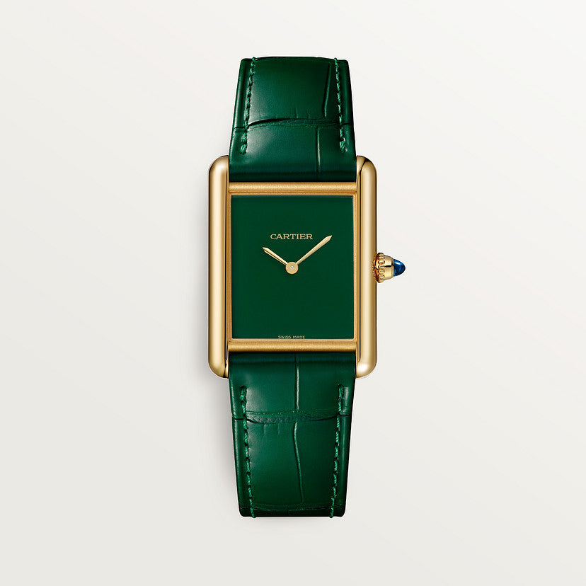 Rectangular Case Watch, Yellow Gold Tone, Medium Model
