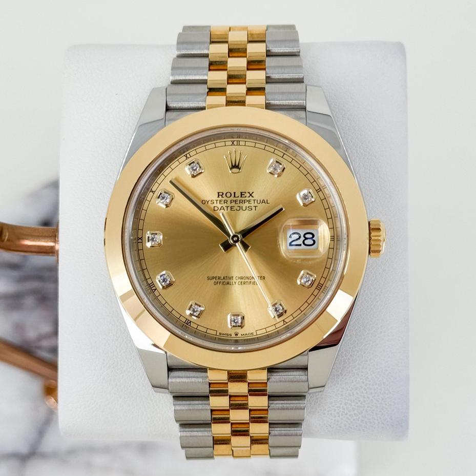Classic Date Watch, Yellow Gold Tone, Steel, 36 mm