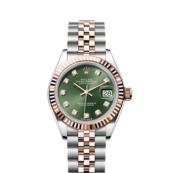 Classic Date Watch, Rose Gold Tone, Steel, 28 mm