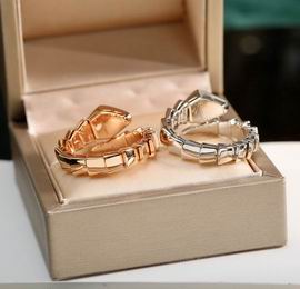 Snake-Scale Ring, Rose Gold Tone, Stone-Set