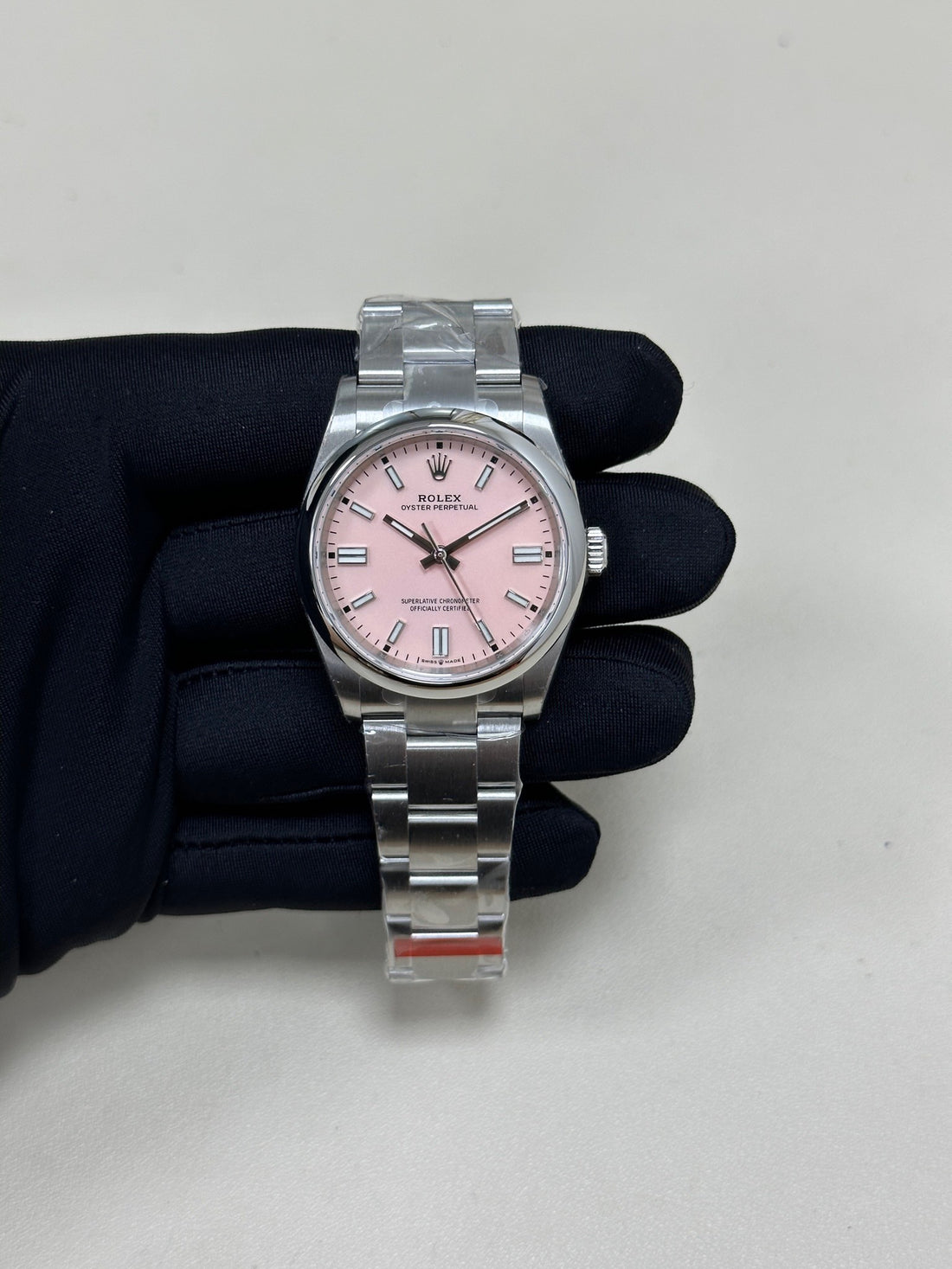 Round Automatic Watch, White Gold Tone, Steel, White, 36 mm