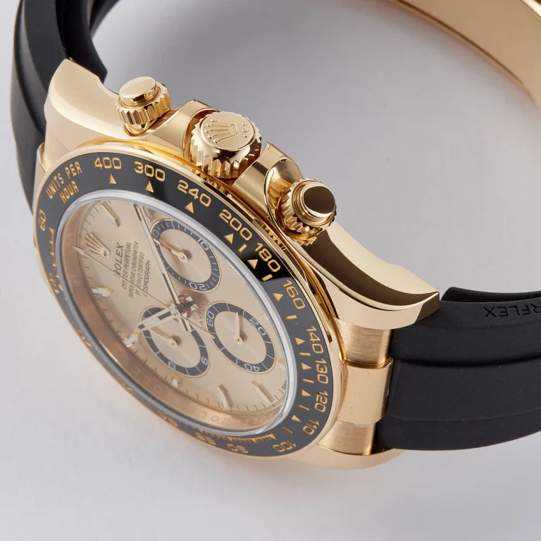 Chronograph Racing Watch, Yellow Gold Tone, 40 mm